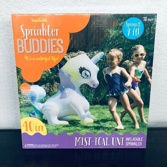 Inflatable Unicorn Kids Outdoor Summer Party Sprinkler - Picture 2 of 3